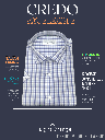 Men blue checked half sleeves formal shirt_1.jpg