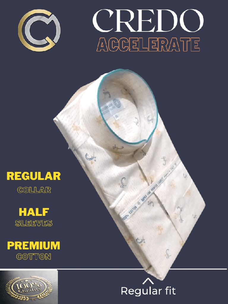 Men off white half sleeves formal shirt_2.jpg