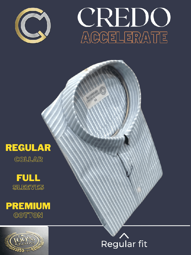 Men grey colour with white striped full sleeves formal shirt_2.jpg