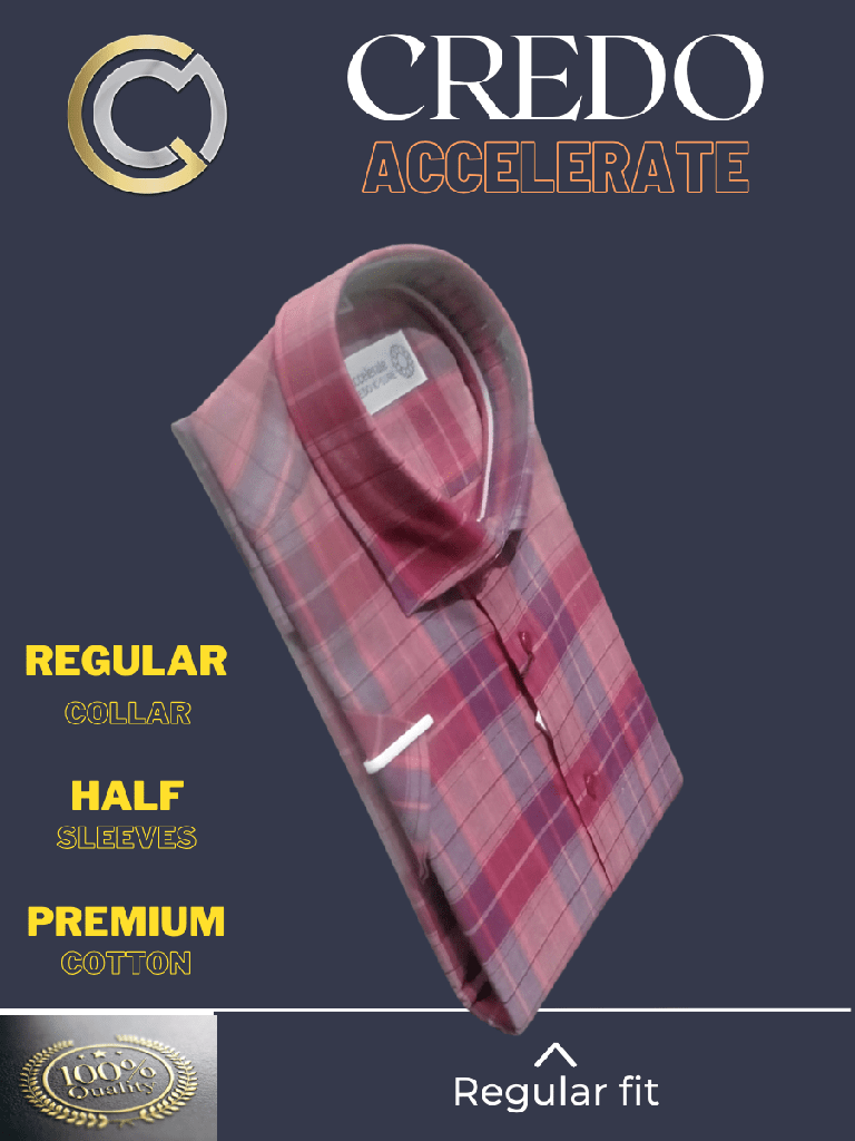 Men red and black big checked half sleeves formal shirt_2.jpg