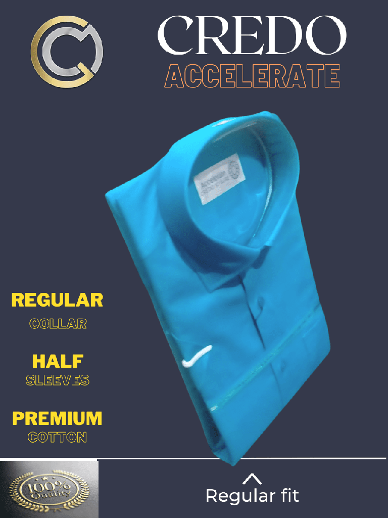 Men solid formal blue colour half sleeves shirt_2.jpg