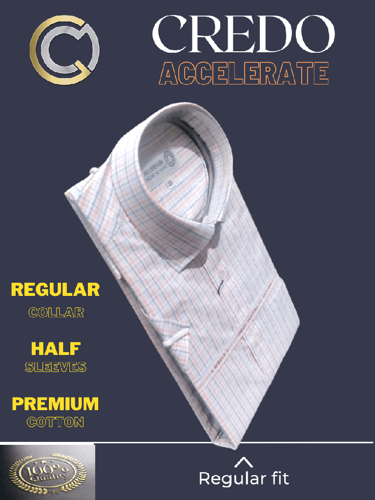 Men red & blue checked half sleeves formal shirt_2.jpg