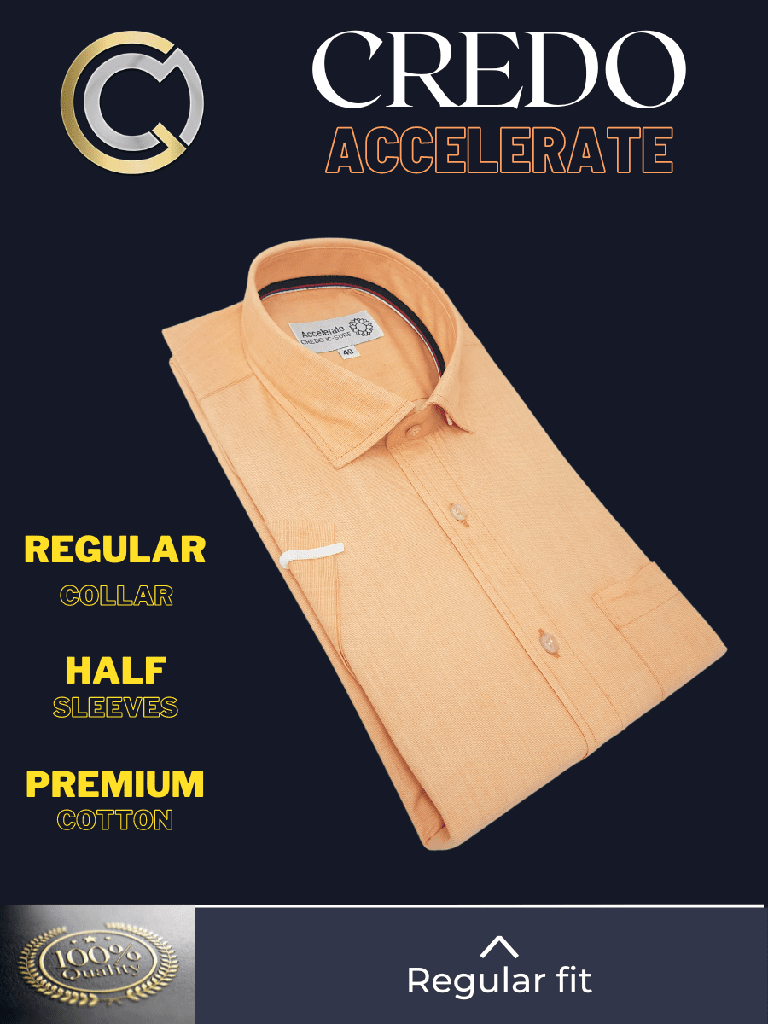 Orange Texture Half Sleeve Shirts_2.jpg