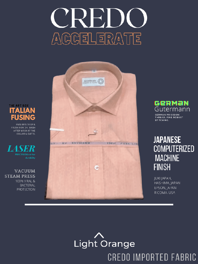 Orange colour half sleeves formal shirt_1.jpg