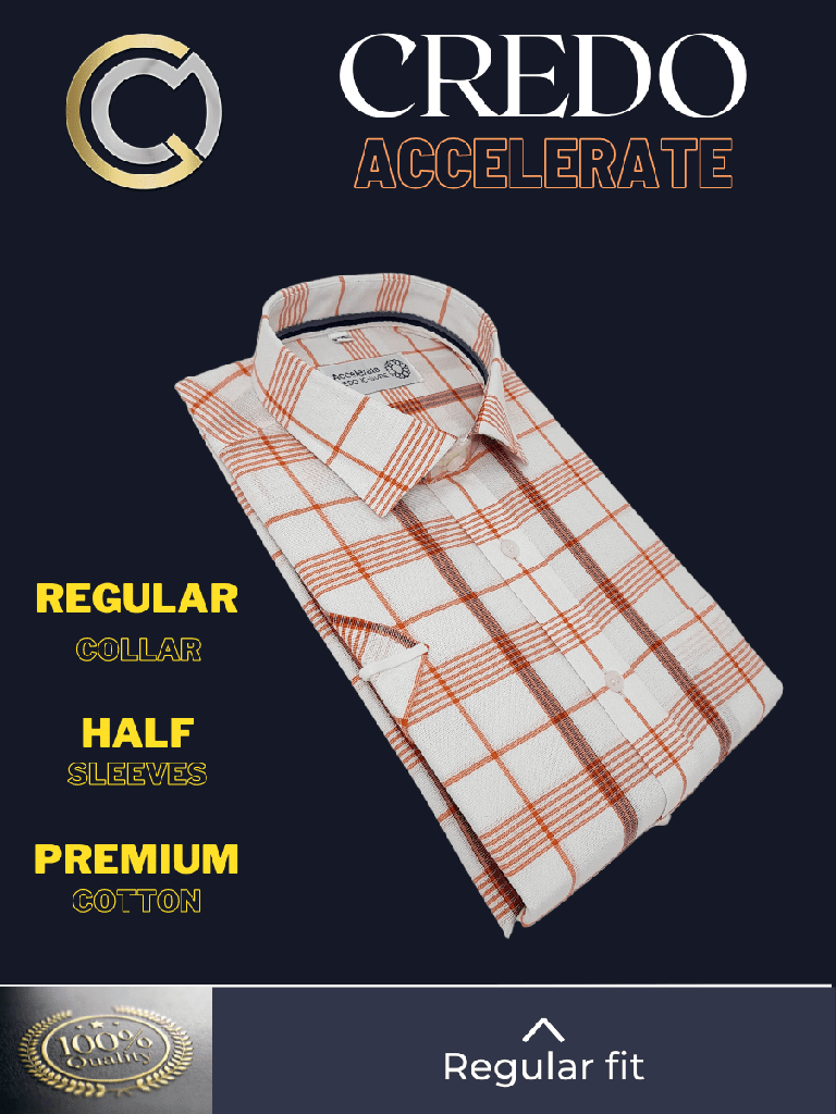 Orange and White Check Formal shirt_2.jpg