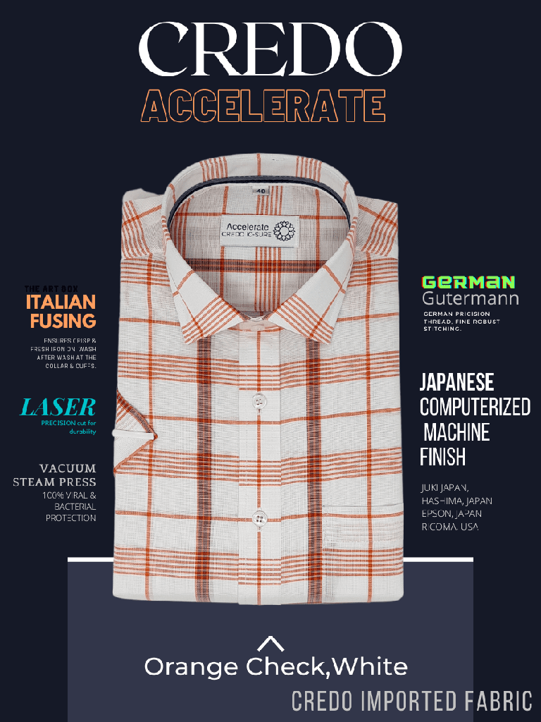 Orange and White Check Formal shirt_1.jpg