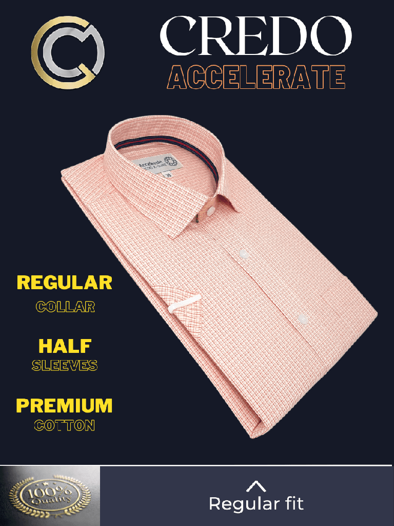 Orange Check White Formal Shirt_2.jpg