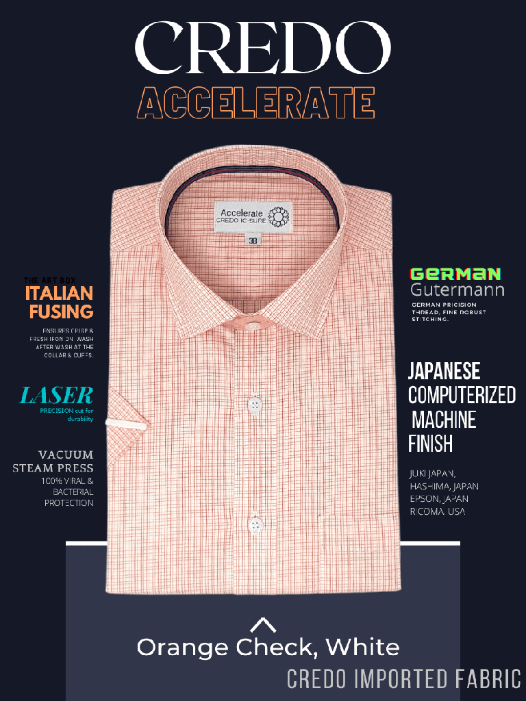 Orange Check White Formal Shirt_1.jpg