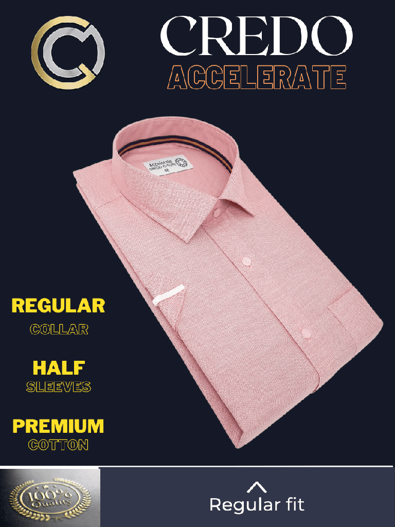 Pink Texture Half Sleeves Formal Shirt_2.jpg