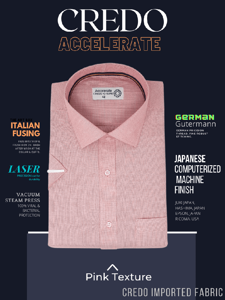 Pink Texture Half Sleeves Formal Shirt_1.jpg