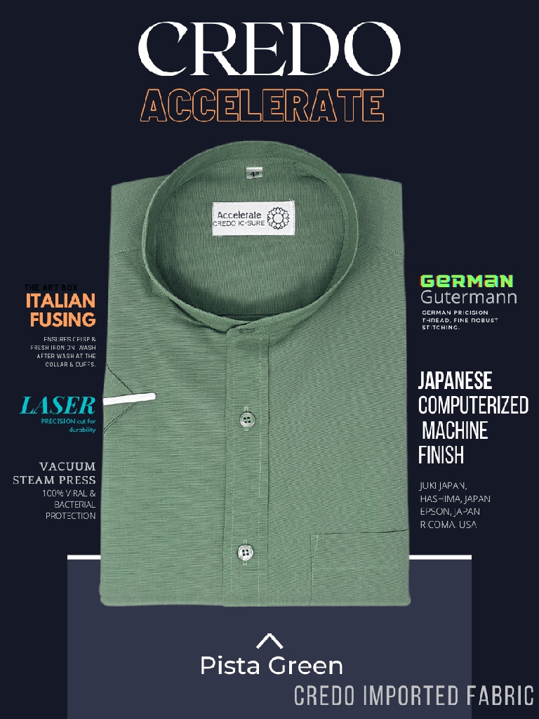 Pista Green Half Sleeve Kurta_1.jpg