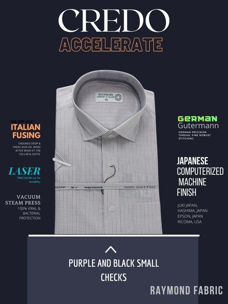 Purple and black small checks raymond shirt(883)_1.jpg