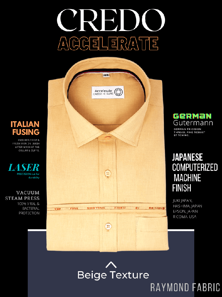 Raymond Fabric Beige Texture Formal Shirt_1.jpg
