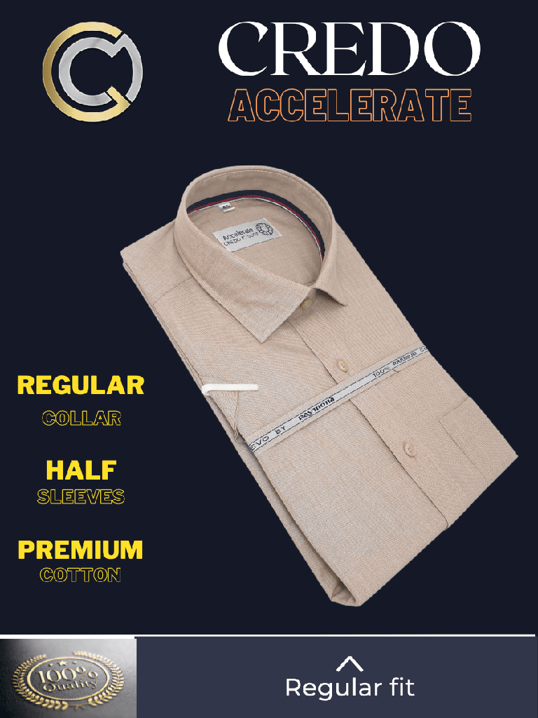 Raymond Fabric Beige Texture Half Sleeve Shirt(556)_2.jpg