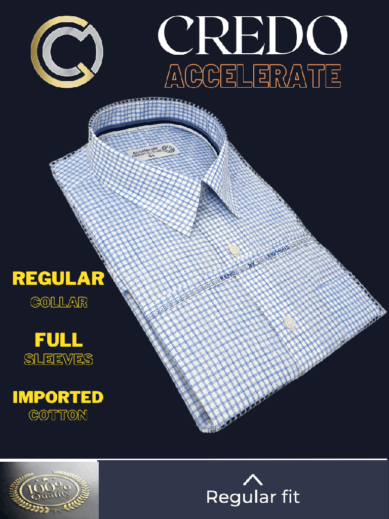 Raymond Fabric Blue White Check Full Sleeve Shirt(680)_2.jpg