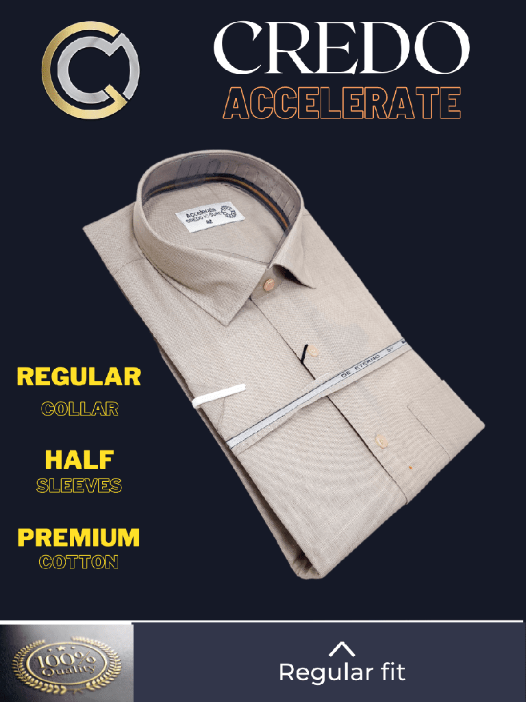 Raymond Fabric Light Brown Texture Half Sleeve Formal Shirt(580)_2.jpg