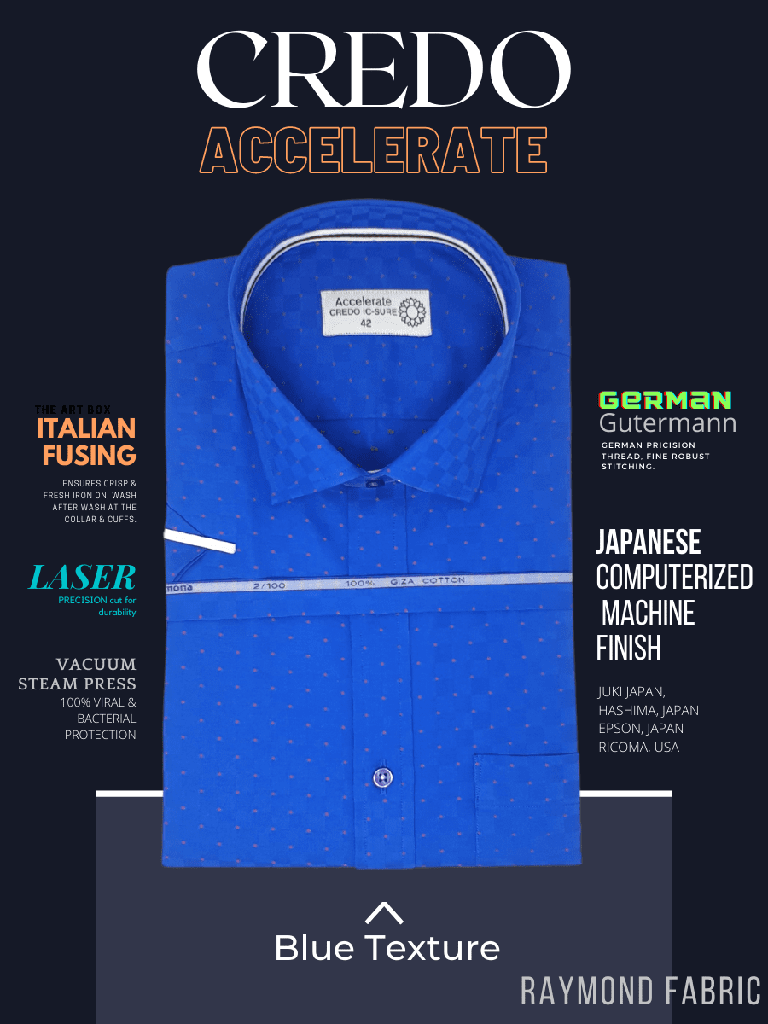 Raymond Fabric Blue Texture Formal Shirt_1.jpg