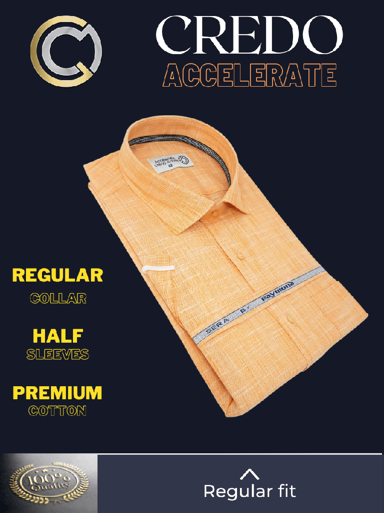 Raymond Fabric Orange Texture Formal Shirt_2.jpg