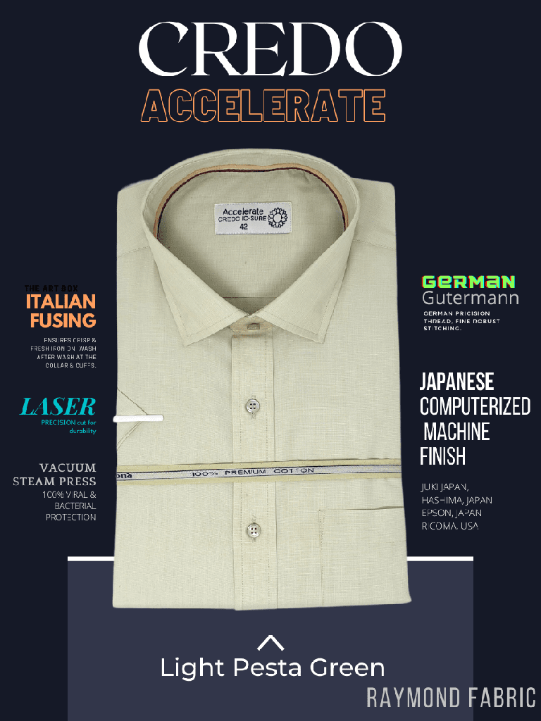 Raymond Fabric Pista Green Formal Shirt_1.jpg