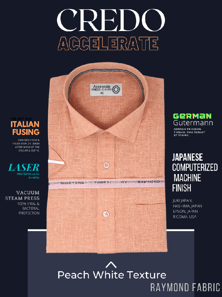 Raymond Fabric Peach & White Texture Formal Shirt_2.jpg