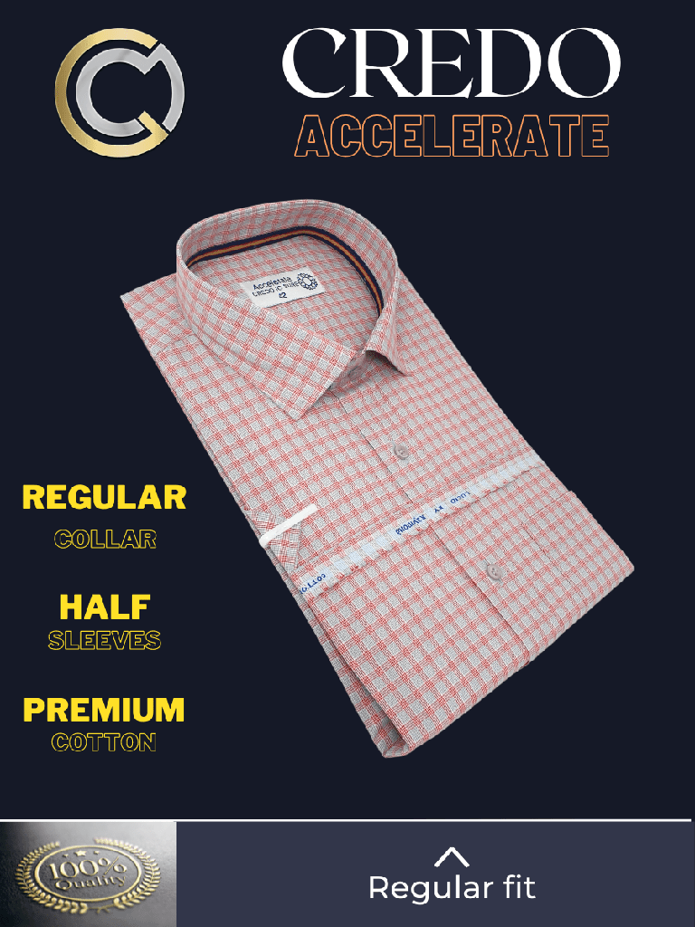 Raymond Fabric Red &amp; Grey Check Formal Shirt_2.jpg