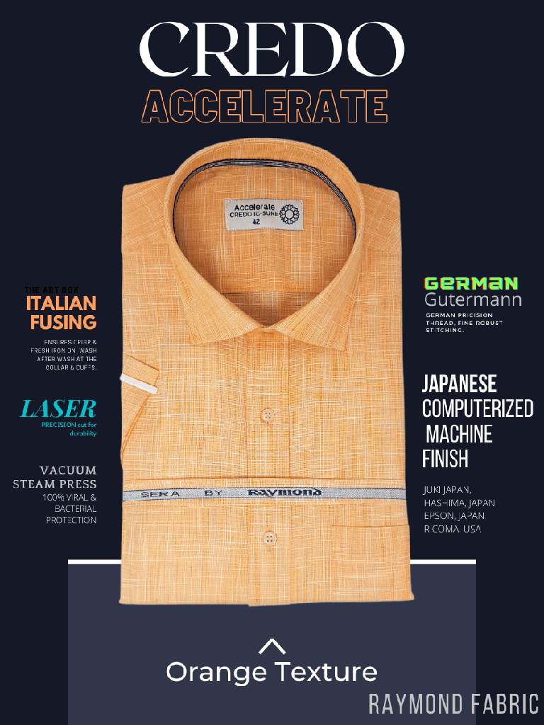 Raymond Fabric Orange Texture Formal Shirt_1.jpg