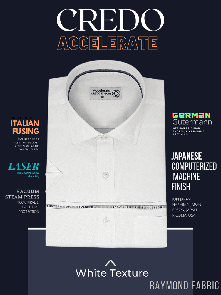 Raymond Fabric White Texture Half Sleeves Formal Shirt_1.jpg