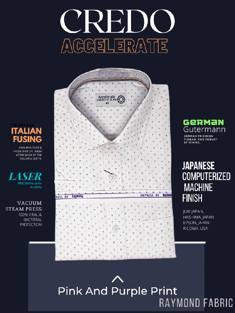 Raymond Pink And Purple Print On white Half Sleeve Shirt(597)_1.jpg