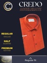 Red ochre yellow half sleeve formal shirt_1.jpg