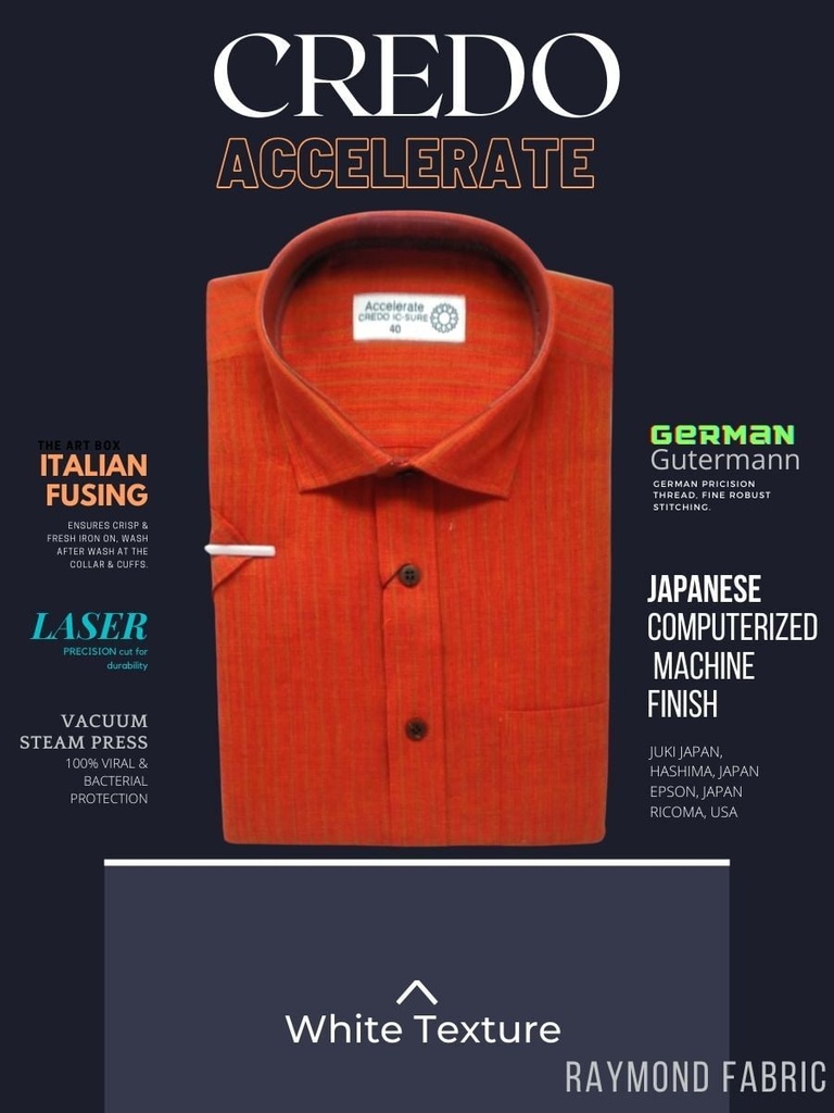 Red ochre yellow half sleeve formal shirt_2.jpg