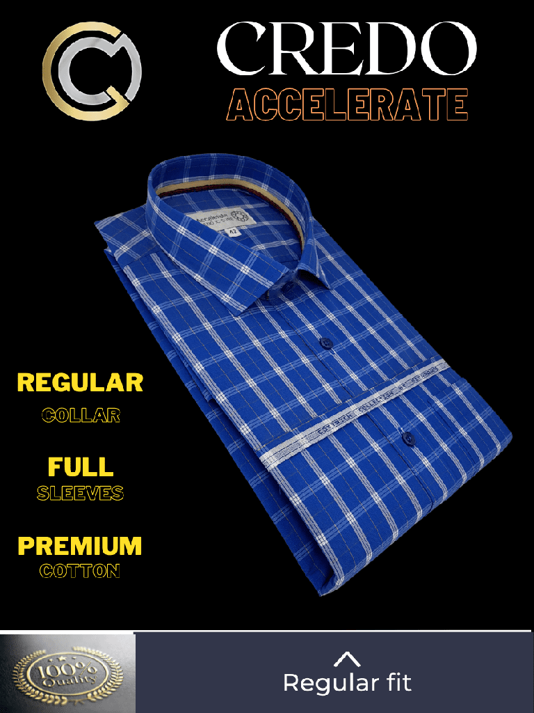 Siyaram Fabric White Check on Blue Formal Shirt_2.jpg