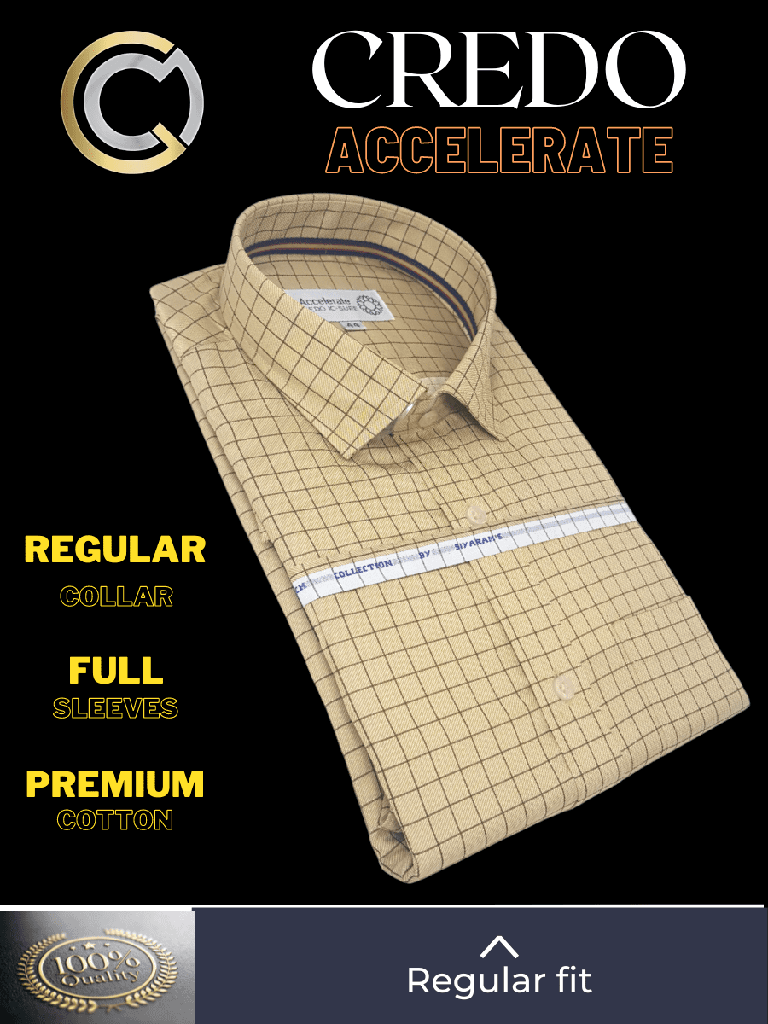 Siyaram Fabric Brown Check on Beige Formal Shirt_2.jpg
