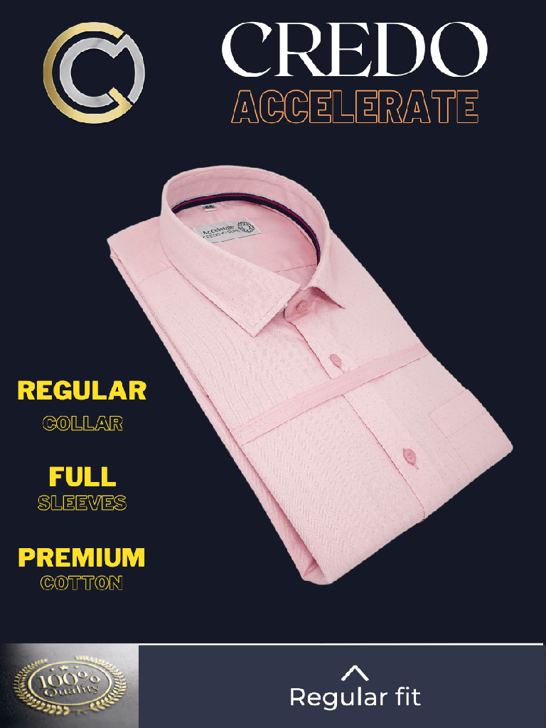 Valji Fabric Pink Regular Fit Texture Formal Shirt_2.jpg