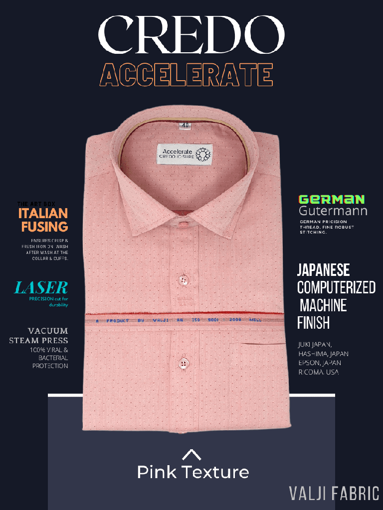 Valji Fabric Pink Texture Full Sleeves Formal Shirt_1.jpg