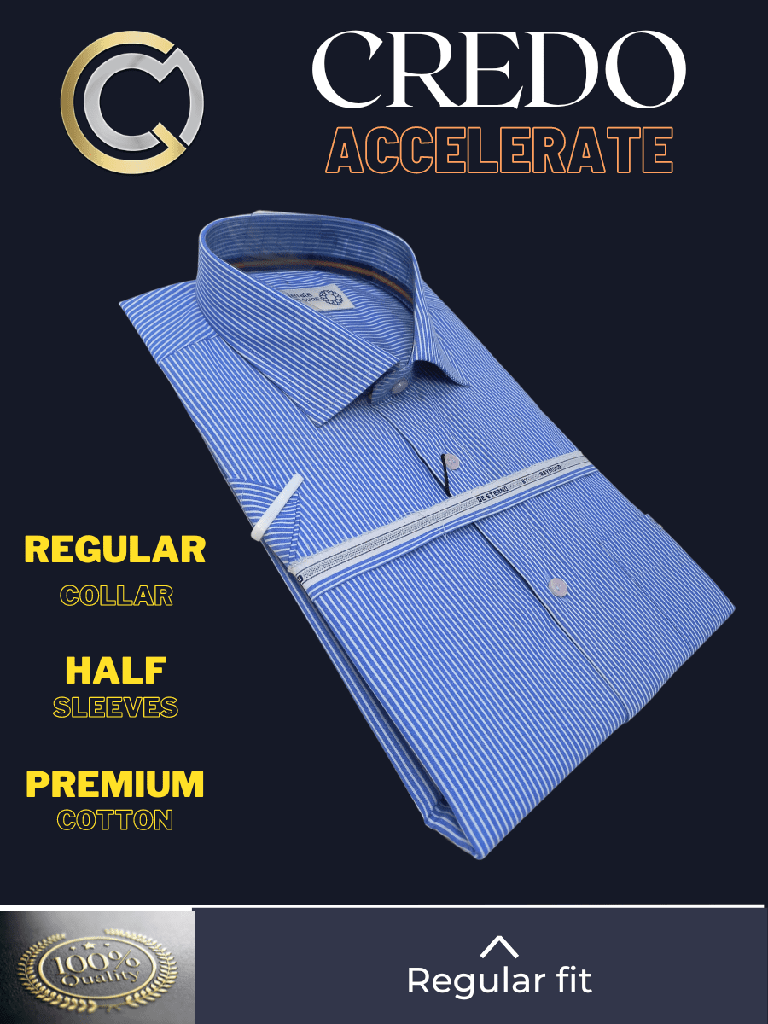 White Blue Striped Half sleeves shirt(636)_2.jpg