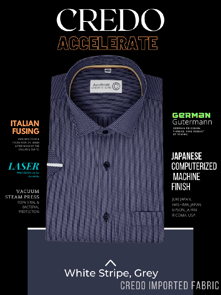 White Stripe on Grey Regular Fit Formal Shirt_1.jpg