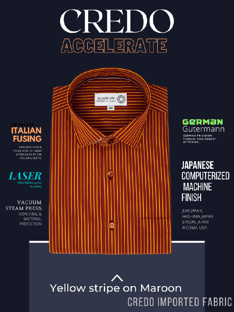 Yellow stripe, Maroon Formal Shirt_1.jpg