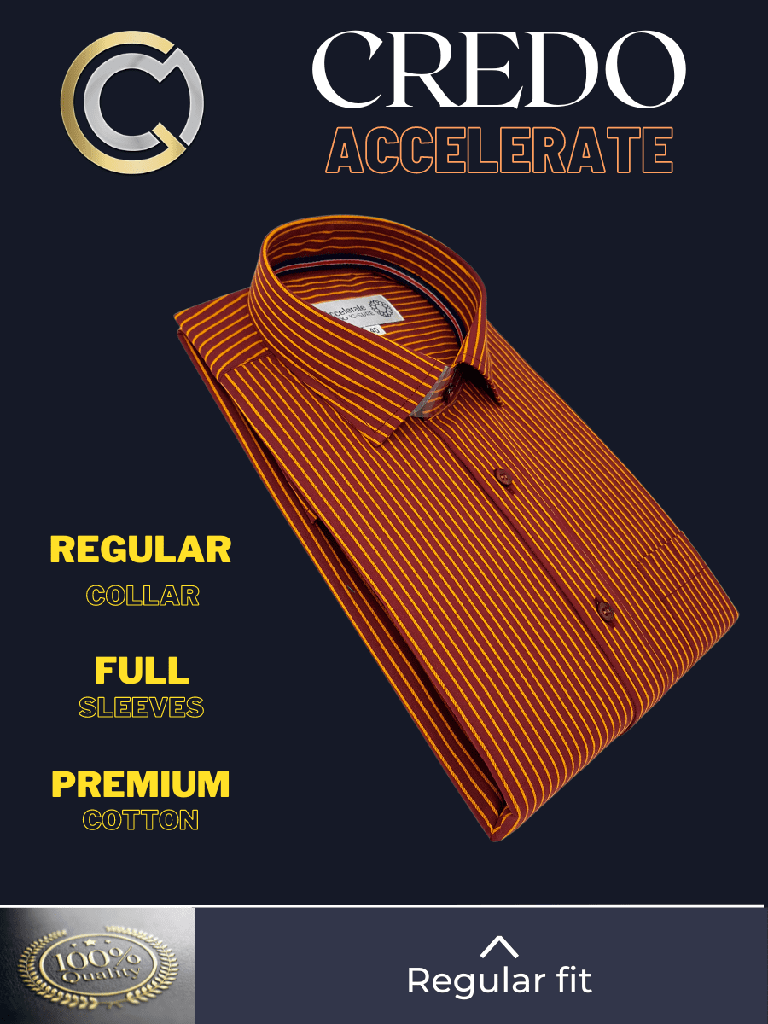 Yellow stripe, Maroon Formal Shirt_2.jpg