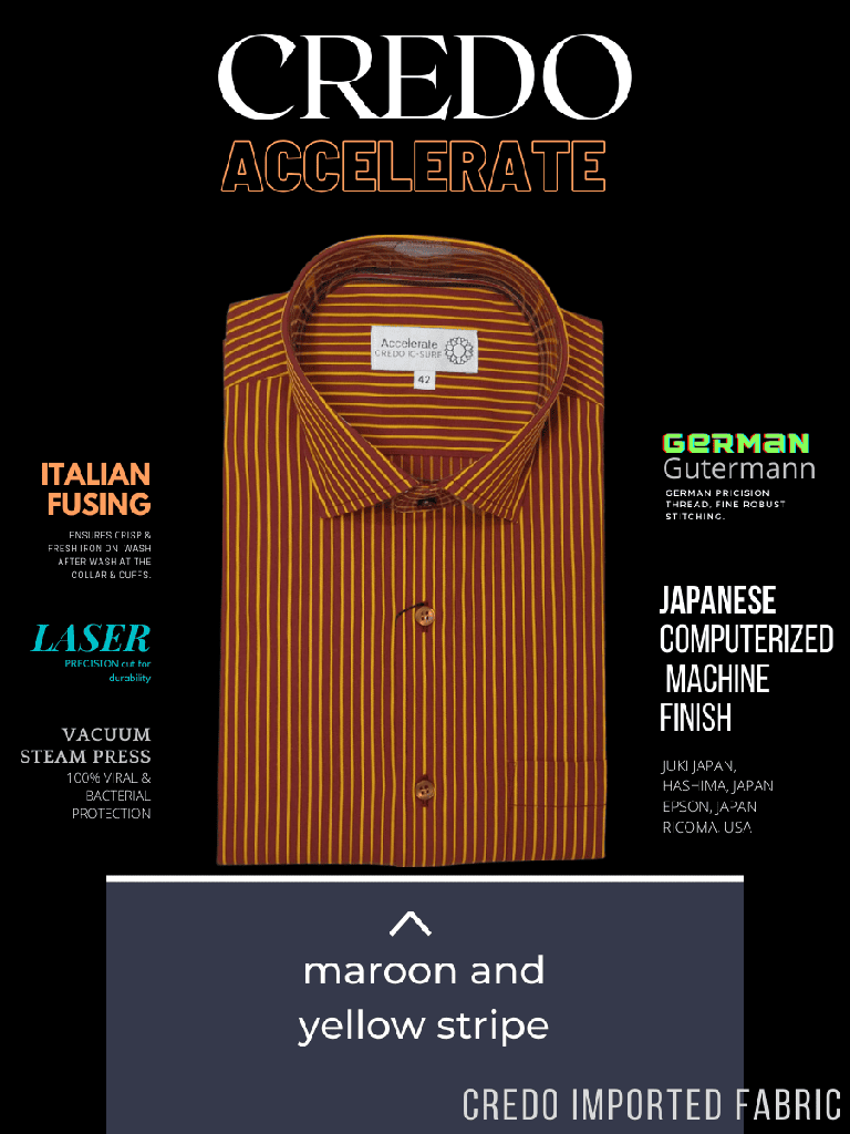 Yellow stripe on maroon full sleeve formal shirt (854)_1.jpg