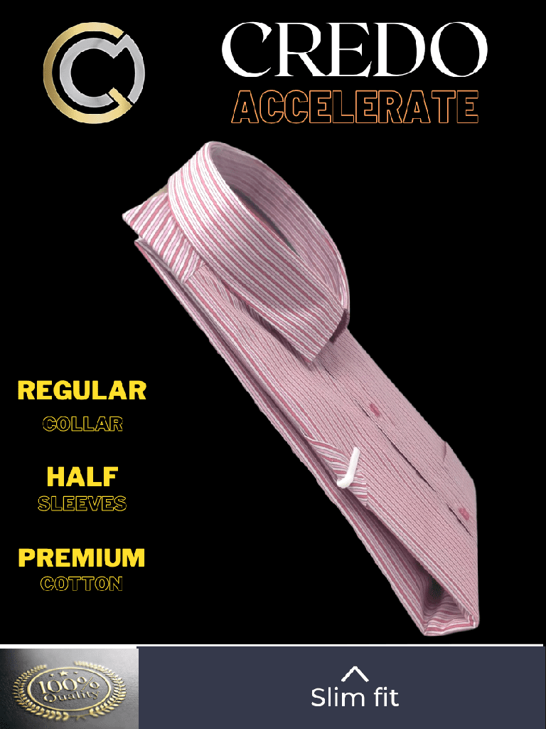 red pink striped half sleeve shirt 719_2.jpg