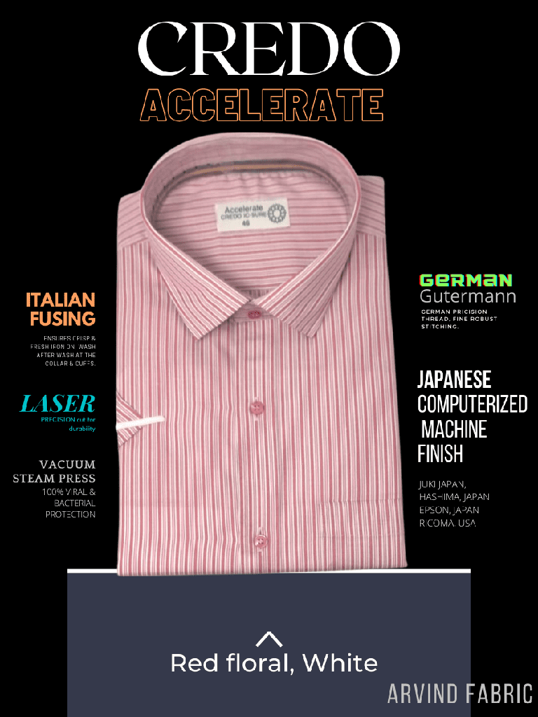 red pink striped half sleeve shirt 719_1.jpg