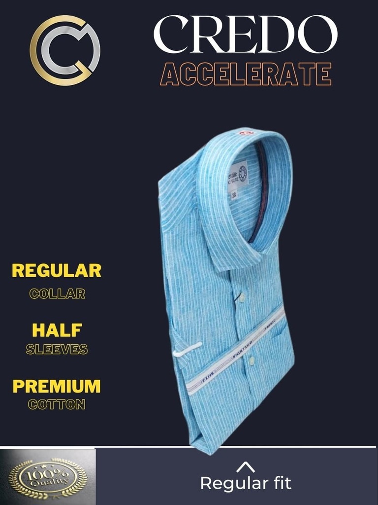 men light sky white striped half sleeves formal shirt_2.jpg