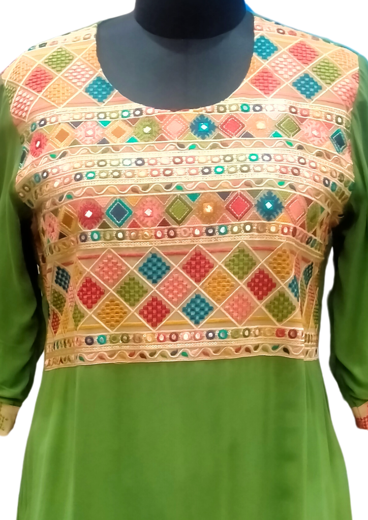 women's green colour Salwar suit_3.jpg