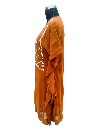 wome's Brown colour mirror work kaftan._1.jpg