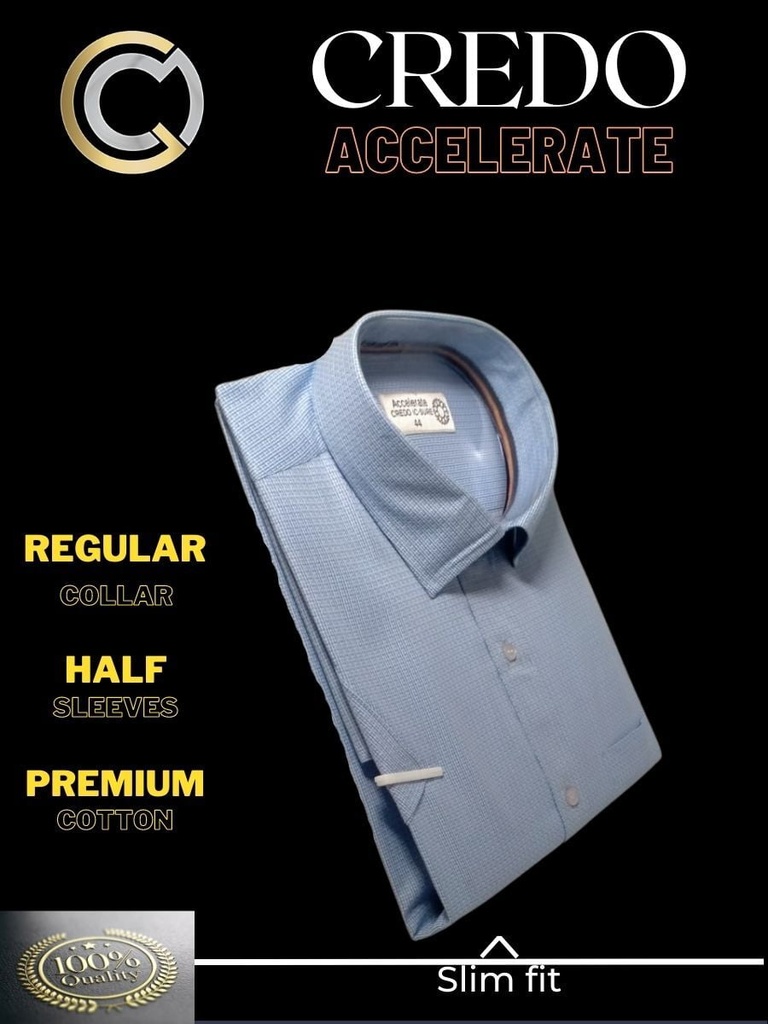 white blue small square half sleeve formal shirt_2.jpg
