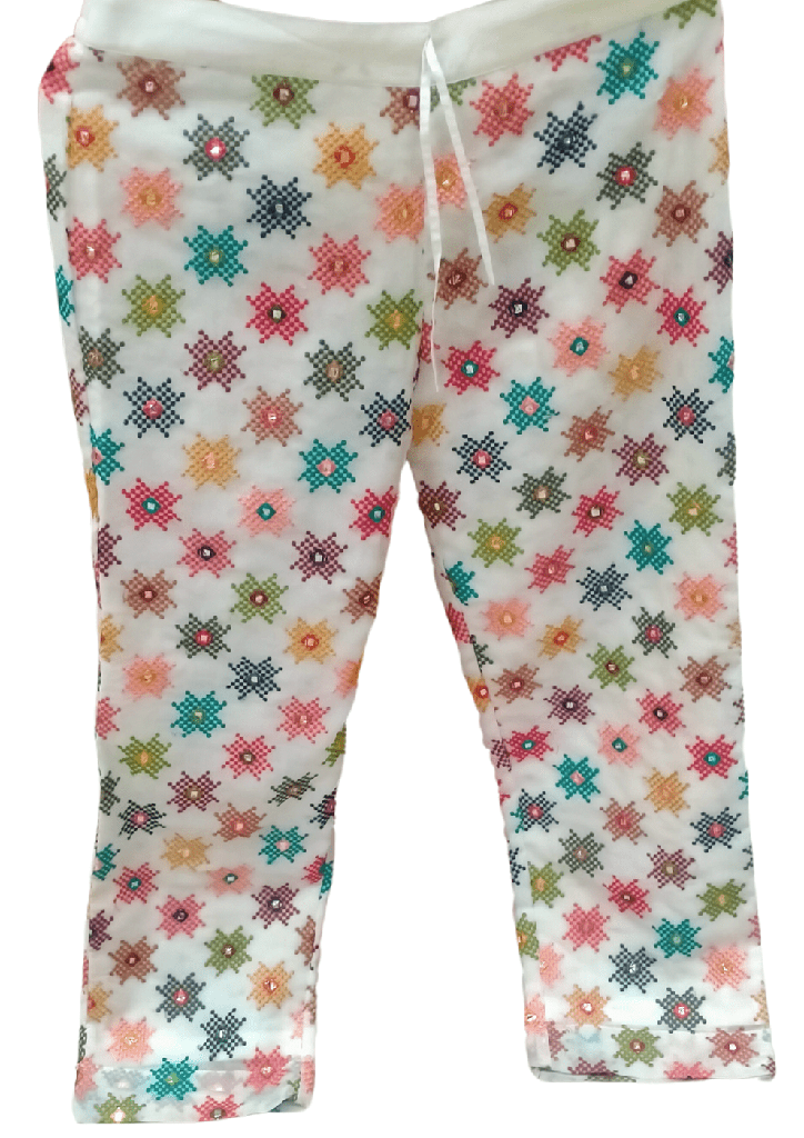 women's multi colour designing white slawar suit._3.jpg