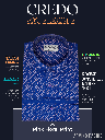 Arvind Fabric Navy Blue Printed Formal Shirt_1.jpg