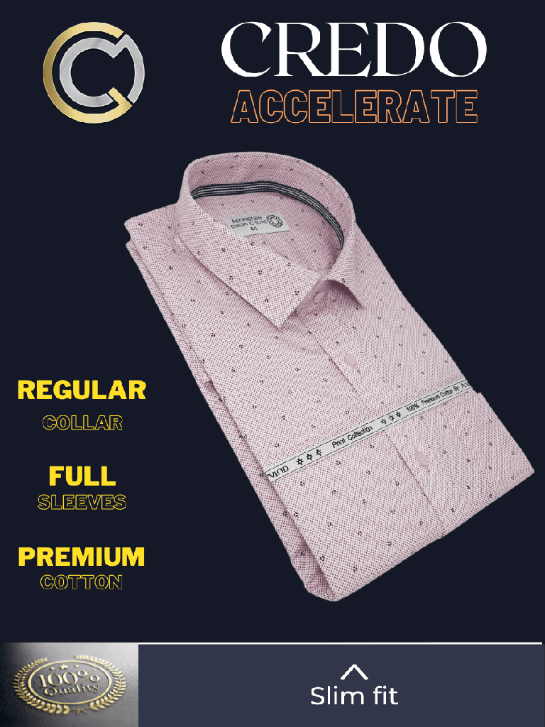 Arvind Fabric Pink &amp; White Formal Shirt_2.jpg