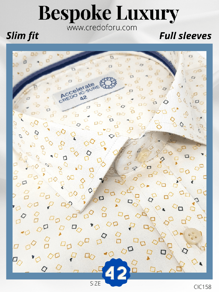 Arvind Fabric Brown Printed Slim Fit Formal Shirt_2.jpg