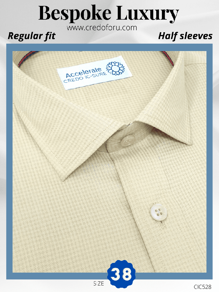 Beige Half Sleeve Formal Shirt(515)_1.jpg